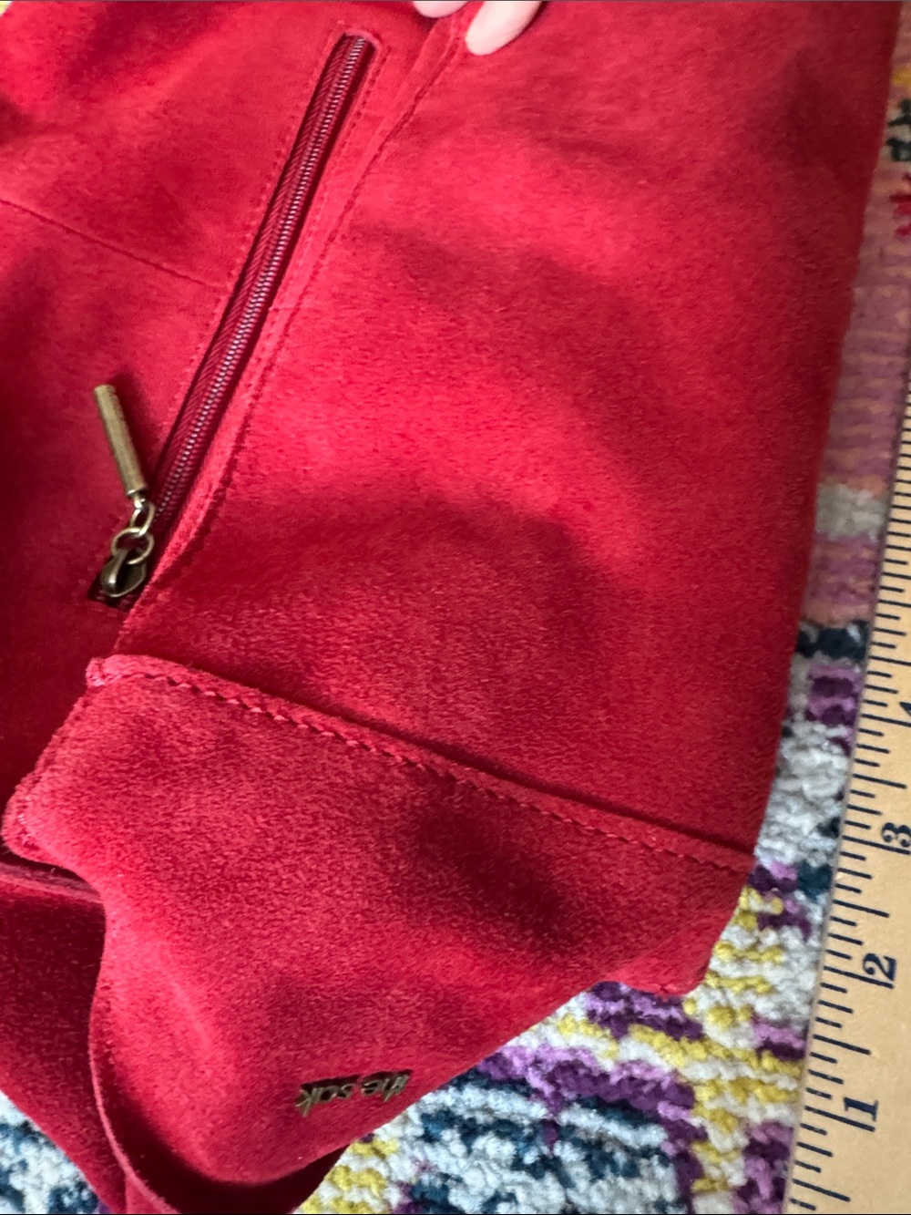 The Sak Los Feliz Hobo - Leather - Scarlet Suede red nwt boho - Picture 5 of 9